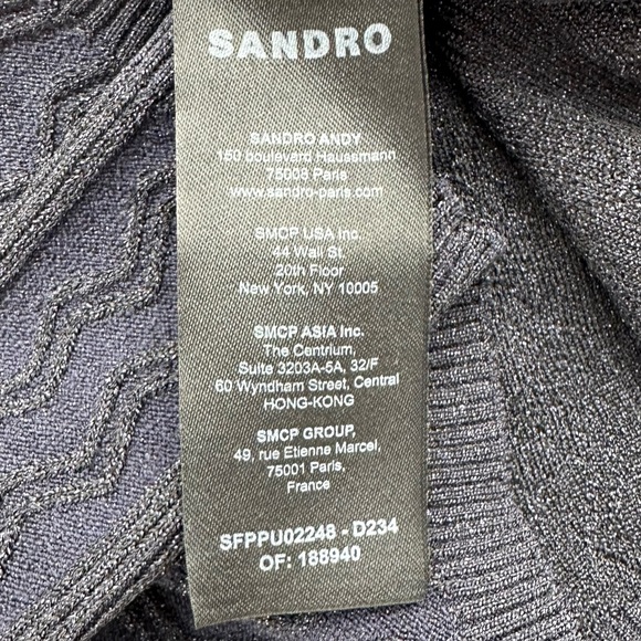 ❗️SOLD❗️✨HOST PICK✨ SANDRO NAVY TOP (Size L) - Picture 7 of 10